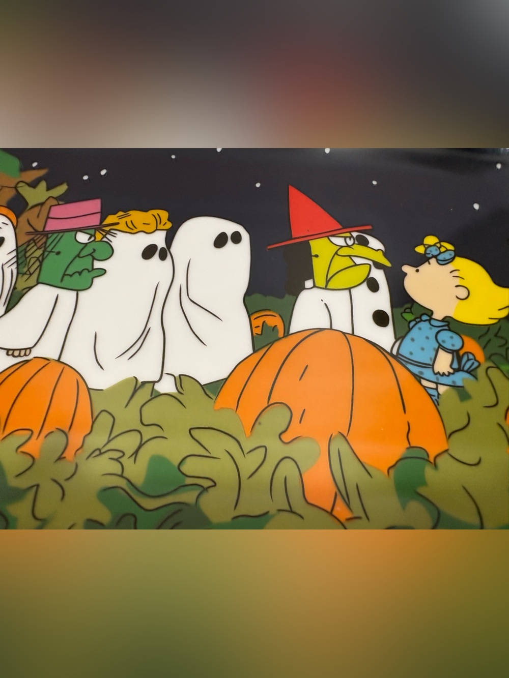 Peanuts Halloween Pumpkin Pet Feeding Tray - Black & Orange - Picture 3 of 12